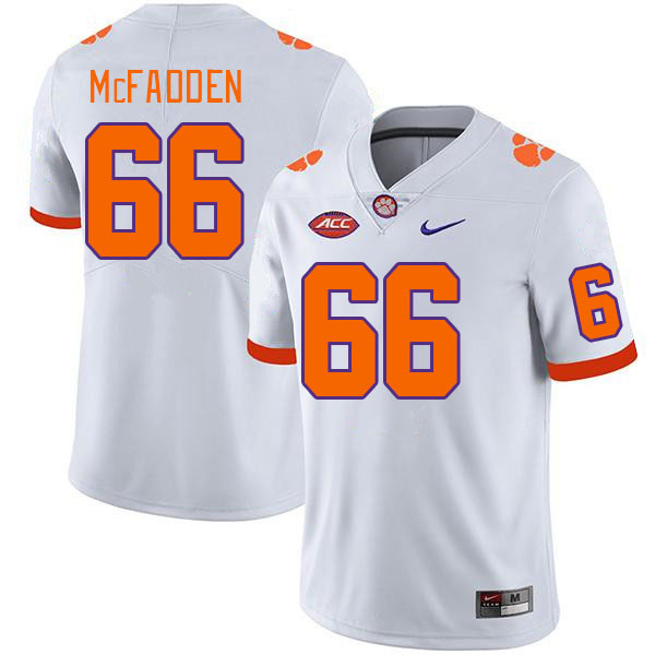 Clemson Tigers #66 Banks McFadden College Football Jerseys Stitched Sale-White